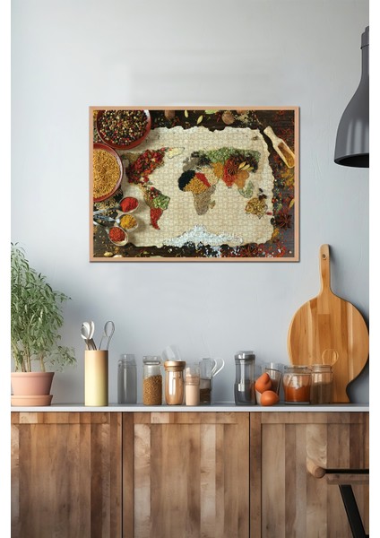 1000 Parçalık Puzzle - Baharatlı Dünya Haritası 1045 modelleri