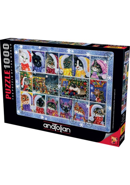1000 Parçalık Puzzle - Yeni Yıl Kedileri 1103