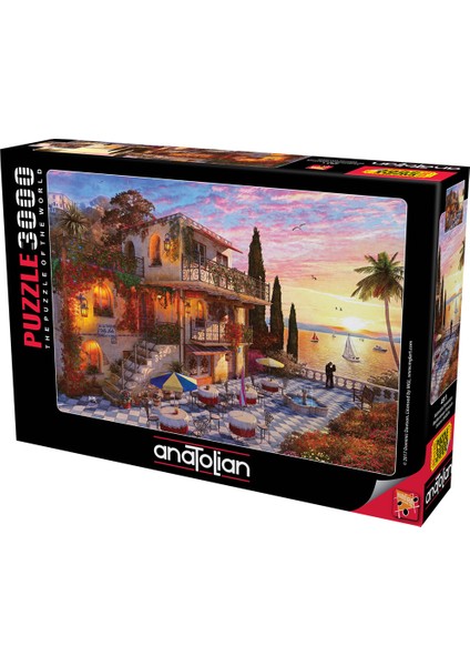 3000 Parçalık Akdenizde Romantizm Puzzle Canlı Renkler ve Özgün Parçalarla