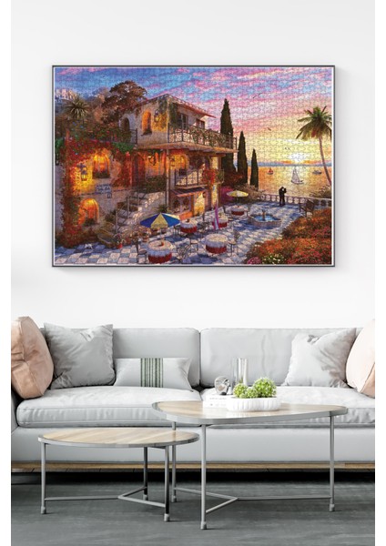 3000 Parçalık Akdenizde Romantizm Puzzle Canlı Renkler ve Özgün Parçalarla modelleri