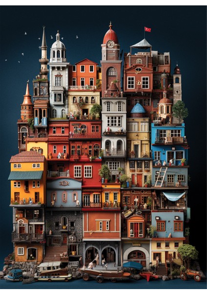 1000 Parçalık Puzzle Balat 1157 Canlı Renklerle Eğlenceli Zihin Geliştirici 66 x 48 cm fiyatları