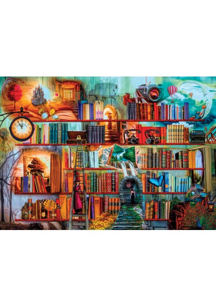 3000 Parçalık Puzzle Kitaplık Aile Bireyleri İçin Eğlenceli Aktivite fiyatları