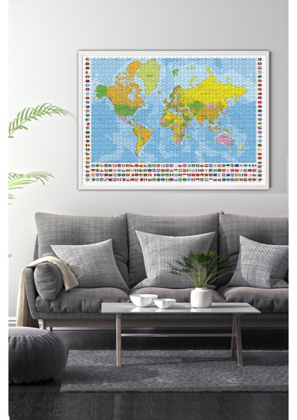 700 Parça xl Puzzle - Dünya Siyasi Haritası 2703