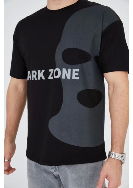 Erkek Baskılı T-Shirt - Siyah indirimleri