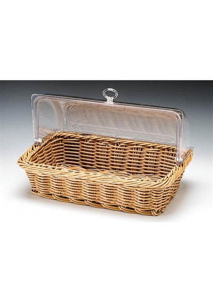 Polycarbonat Kapaklı,sepetli Fanus 44X30 cm