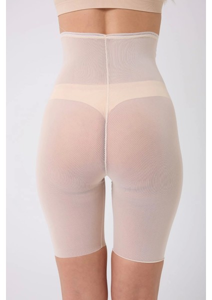 Freshness 0007 Lazer Kesim Tül Yüksek Bel Şort Korse