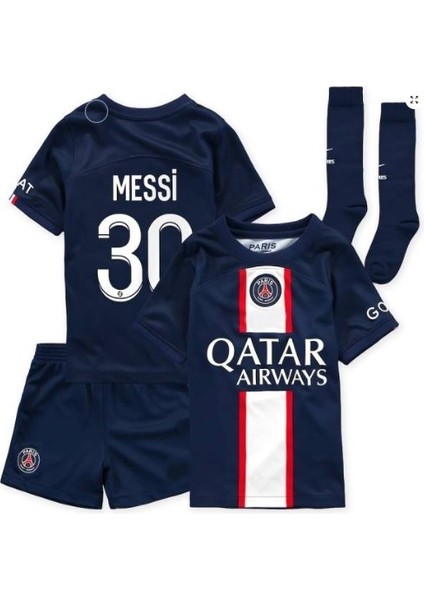 Psg Messi Lacivert 3 Lü Set Çocuk Forması 22/23 Sezon Forma