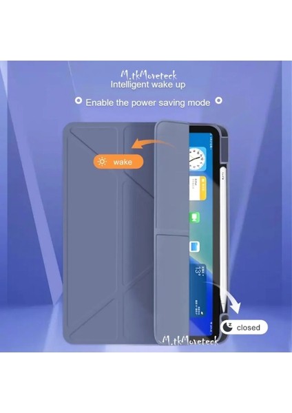 Mi Pad 7/7 Pro 11.2 Inç Uyumlu Kılıf Kalem Bölmeli Üçgen Katlanır Standlı Yumuşak Ön Arka Kapaklı Silikon modelleri