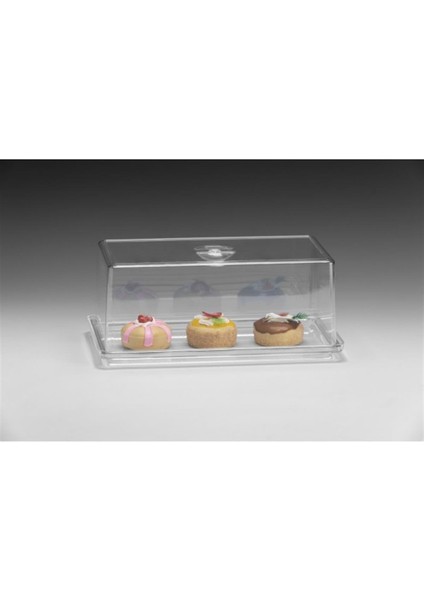 Akrilik Altlı Pc Kapaklı Kek Fanusu