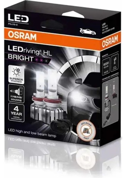 H11 LED Xenon Kit %300 Fazla Işık / 12V (2 Adet Far İçin) 64211DWBRT-2HFB