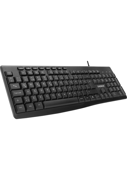 KB-619 Siyah-Gri USB 2 Metre Bakır Kablolu Q Multimedia Klavye
