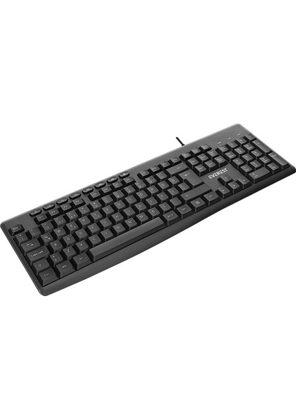 KB-619 Siyah-Gri USB 2 Metre Bakır Kablolu Q Multimedia Klavye