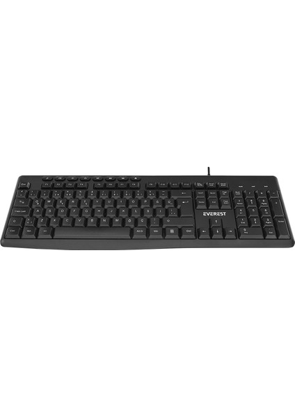 KB-619 Siyah-Gri USB 2 Metre Bakır Kablolu Q Multimedia Klavye