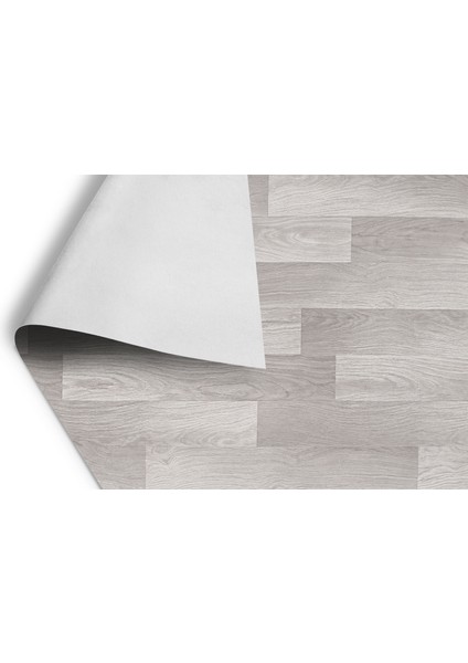 1,5 Metre EN - DAR PARKE DESEN GRİ RENK - PVC Zemin Kaplama - Keçeli Kalın - Yer Döşemesi Mineflo