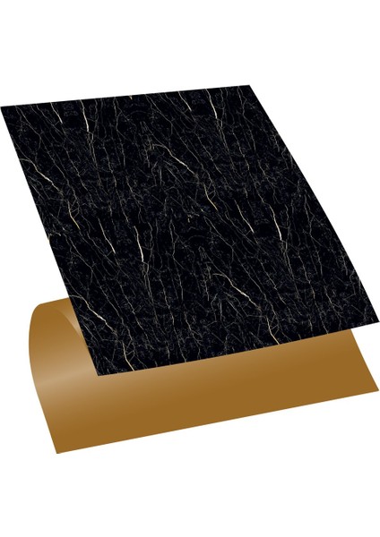 Kendinden Yapışkanlı Siyah Mermer Desenli Pvc Karo 30X30 cm (33 Adet) 3m2