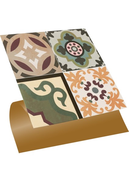 Kendinden Yapışkanlı Kafkas Desenli Pvc Karo 30X30 cm (33 Adet) 3m2