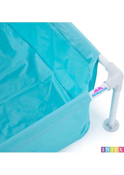 Intex Mini Metal Prefabrik Çocuk Oyun Havuzu Set 122x122x30cm modelleri