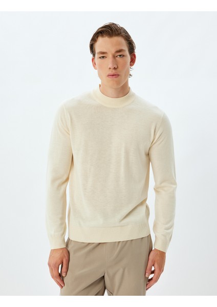 Triko Kazak Dik Yaka Basic Yün Karışımlı modelleri