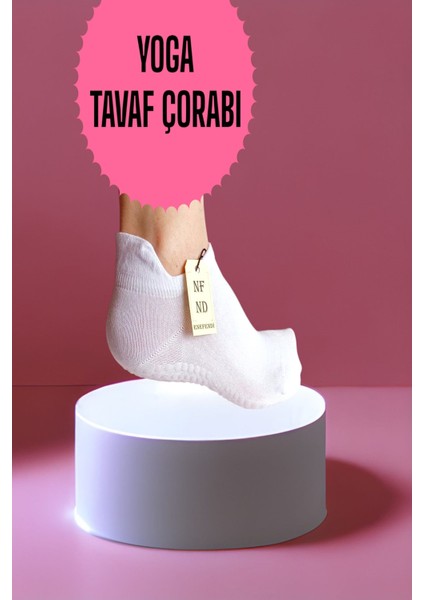 Yoga Çorabı 2 Çift Pilates Tavaf Kaymaz Silikon Taban Pamuklu Kadın Çorabı Dikişsiz Siyah Beyaz indirimleri
