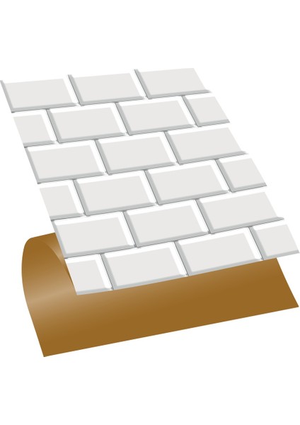 Kendinden Yapışkanlı Metro Karo Desenli Kesilebilir Pvc Karo 30X30 cm (33 Adet) 3m2