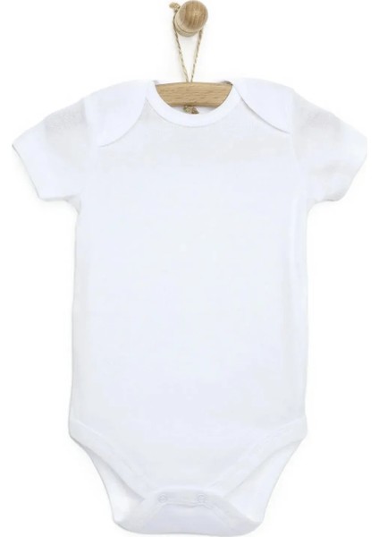 %100 Pamuklu Çıtçıtlı Kısa Kol Bebek Body 3lü Set Unisex