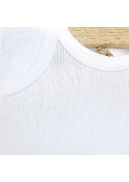 %100 Pamuklu Çıtçıtlı Kısa Kol Bebek Body 3lü Set Unisex