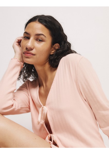 Regular Fit Uzun Kollu Şortlu Pijama Takımı