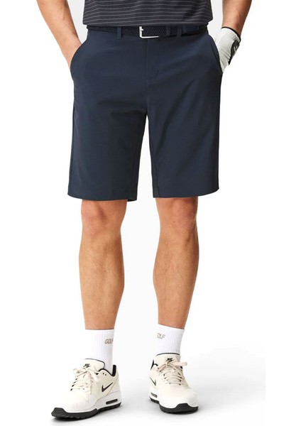 Dört Yönlü Esnek Golf Şortu Lacivert SH20209910