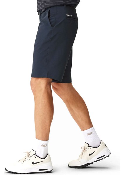Dört Yönlü Esnek Golf Şortu Lacivert SH20209910