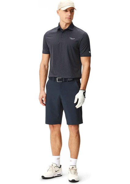 Dört Yönlü Esnek Golf Şortu Lacivert SH20209910