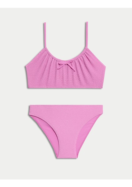 Simli Boyundan Bağlamalı Bikini (6-16 Yaş)