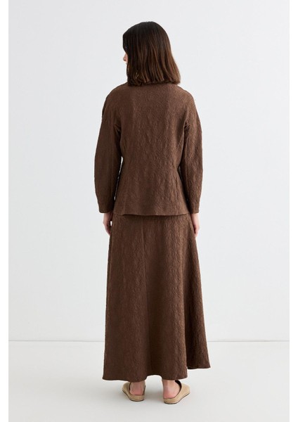 Ari Dokulu Ceket Etek Takım Kahve indirimleri