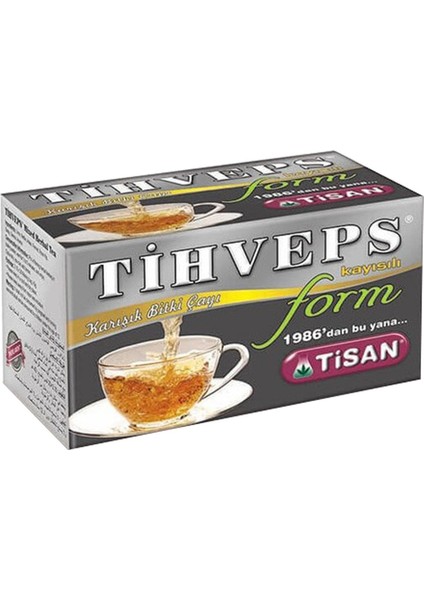 Tihveps Kayısılı Form Çayı Karışık Bitki 20 Süzen Poşet Tiveps Detox Çayı