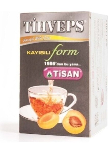 Tihveps Kayısılı Form Çayı Karışık Bitki 20 Süzen Poşet Tiveps Detox Çayı