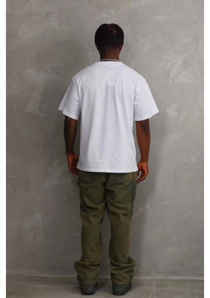 Baskılı Oversize T-Shirt - Beyaz fiyatları