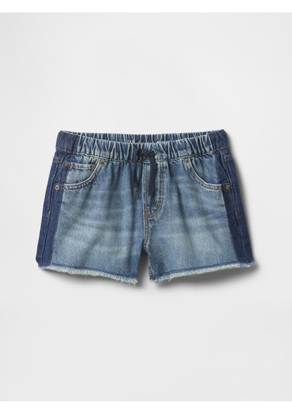 Kız Çocuk Mavi Low Rise Easy Denim Şort indirimleri