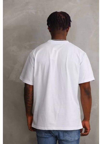 Baskılı Oversize T-Shirt - Beyaz fiyatları