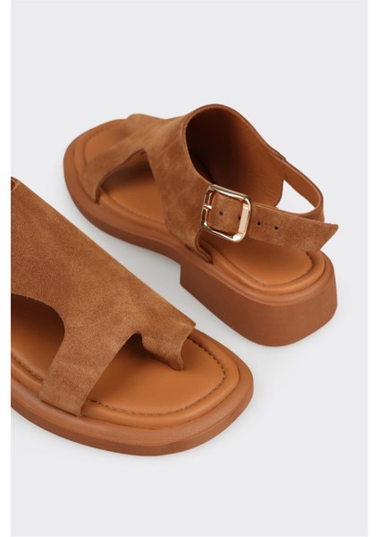 Taba Deri Kadın Parmak Arası Sandalet indirimleri