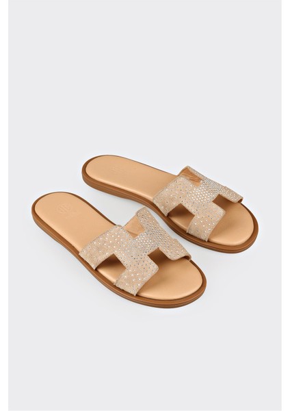 Siyah Deri Kadın Düz Terlik fiyatları