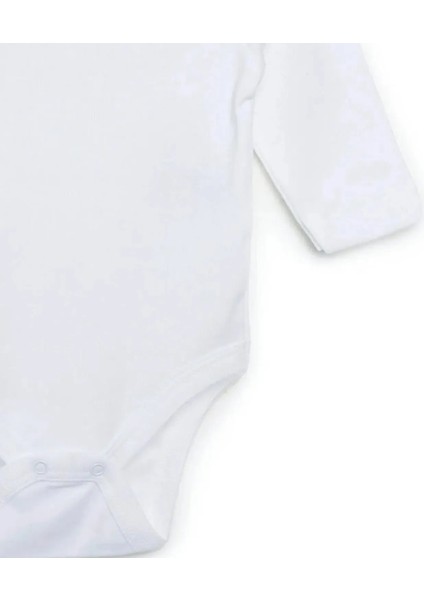%100 Pamuklu Çıtçıtlı Uzun Kol Bebek Body 3lü Set Unisex