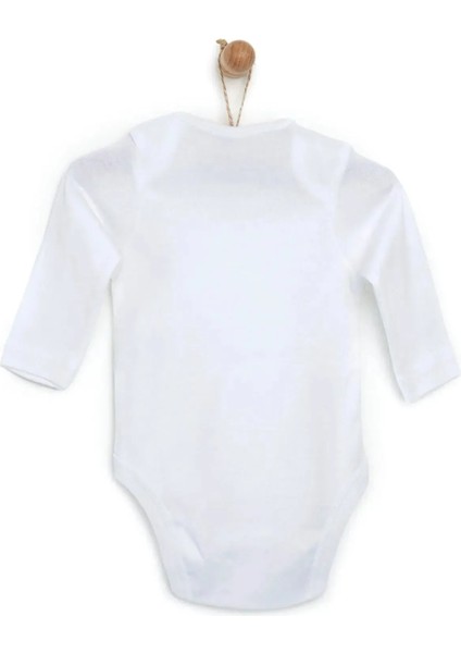 %100 Pamuklu Çıtçıtlı Uzun Kol Bebek Body 3lü Set Unisex