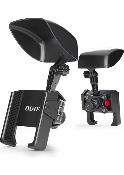 Motosiklet ve Scooter Için Profesyonel Dikiz Ayna Uyumlu Telefon Tutucu Orjinal Malzeme Yüksek Kalite Güneşlik Tasarımlı Universal Modellere Uyumlu Kolay Kurulum CVR11 Plus Sunset