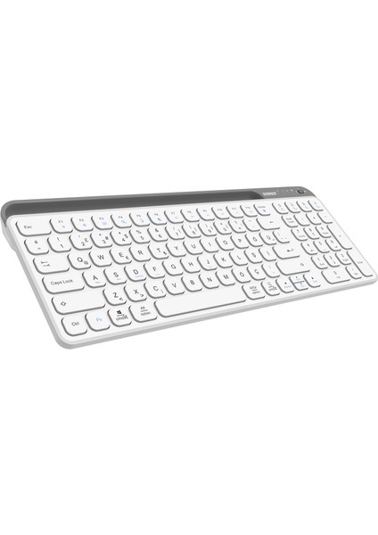 KB-BT90 Beyaz/gri Bluetooth+ 2.4ghz Telefon Tablet Standlı Şarjlı Q Mac/win/android/ıos Uyum