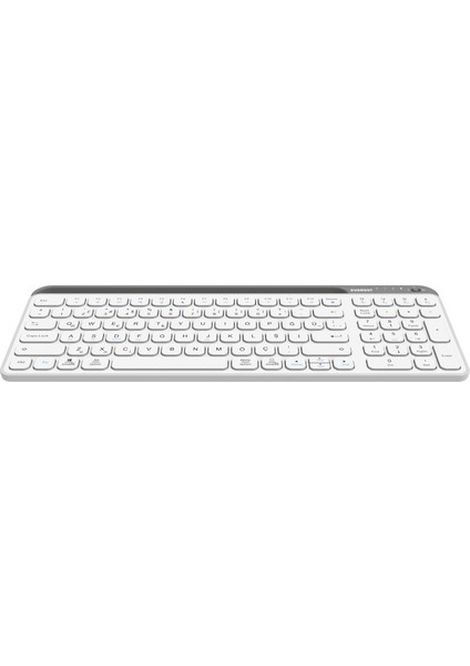 KB-BT90 Beyaz/gri Bluetooth+ 2.4ghz Telefon Tablet Standlı Şarjlı Q Mac/win/android/ıos Uyum