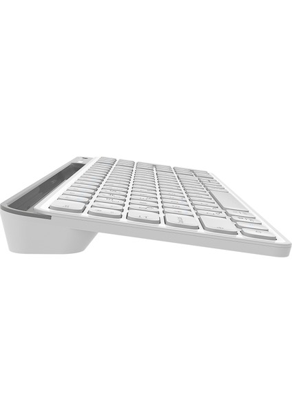 KB-BT90 Beyaz/gri Bluetooth+ 2.4ghz Telefon Tablet Standlı Şarjlı Q Mac/win/android/ıos Uyum