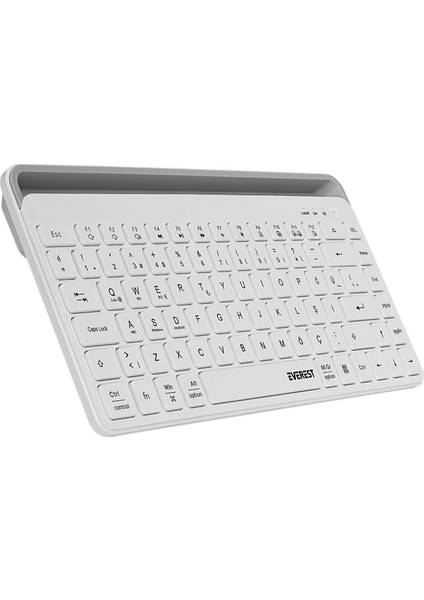 KB-BT66 Beyaz 2.4g+Bt1+Bt2 Üçü Bir Arada 3 In 1 Q Kablosuz Klavye