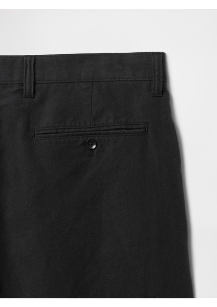 Erkek Siyah Keten Karışımlı Khaki Pantolon modelleri