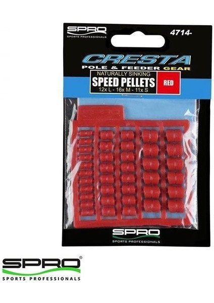 D. Spro Cresta Speedpellet Kırmızı 12L+16M+11S