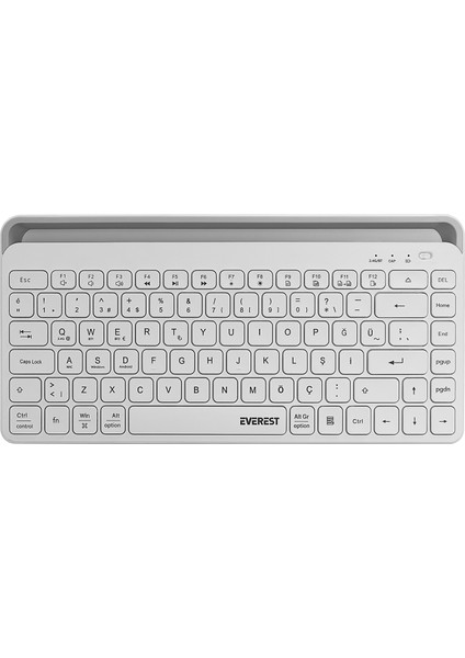 KB-BT66 Beyaz 2.4g+Bt1+Bt2 Üçü Bir Arada 3 In 1 Q Kablosuz Klavye