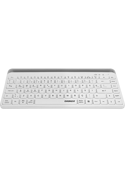 KB-BT66 Beyaz 2.4g+Bt1+Bt2 Üçü Bir Arada 3 In 1 Q Kablosuz Klavye